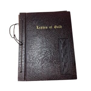 Leaves of Gold Photo Album Scrapbook Gold Foil Pages Personalized‎ Gift